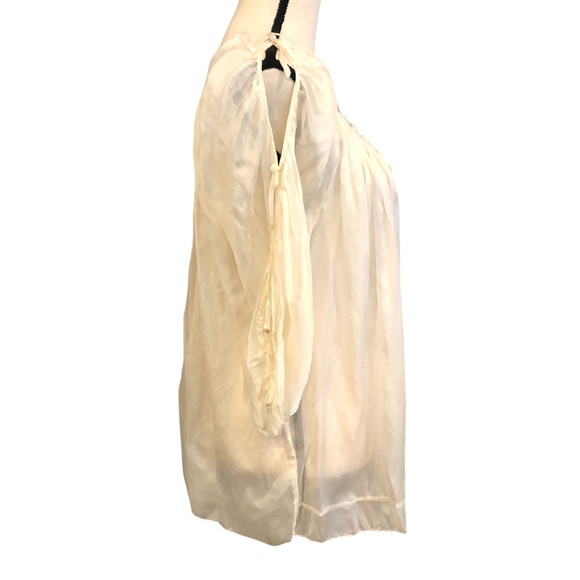 MARC JACOBS CREAM SILK TUNIC W TIES ON THE SLEEVES - Picture 3 of 15